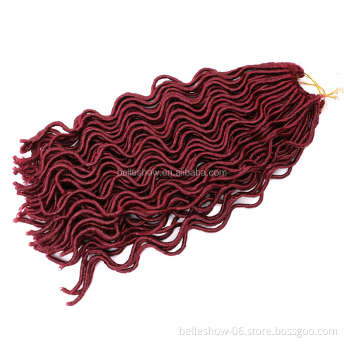 Hot sell synthetic hair extensions curl  faux locs crochet hair dreadlock faux locs